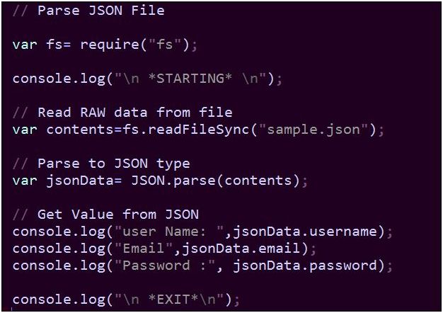JSON file